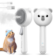 Cat Steam Brush with Release Button, USB Rechargeable