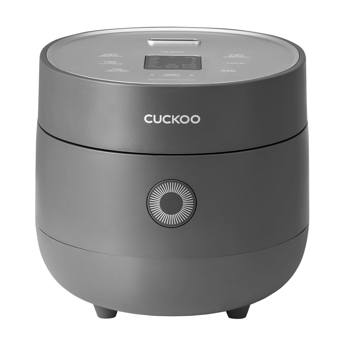 CUCKOO Fuzzy Logic Rice Cooker, 6 Cup Uncooked, Grey (CR-0675FG)