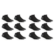 Fruit of the Loom Men's Dual Defense Low Cut Socks, Black, M, 12 Pack