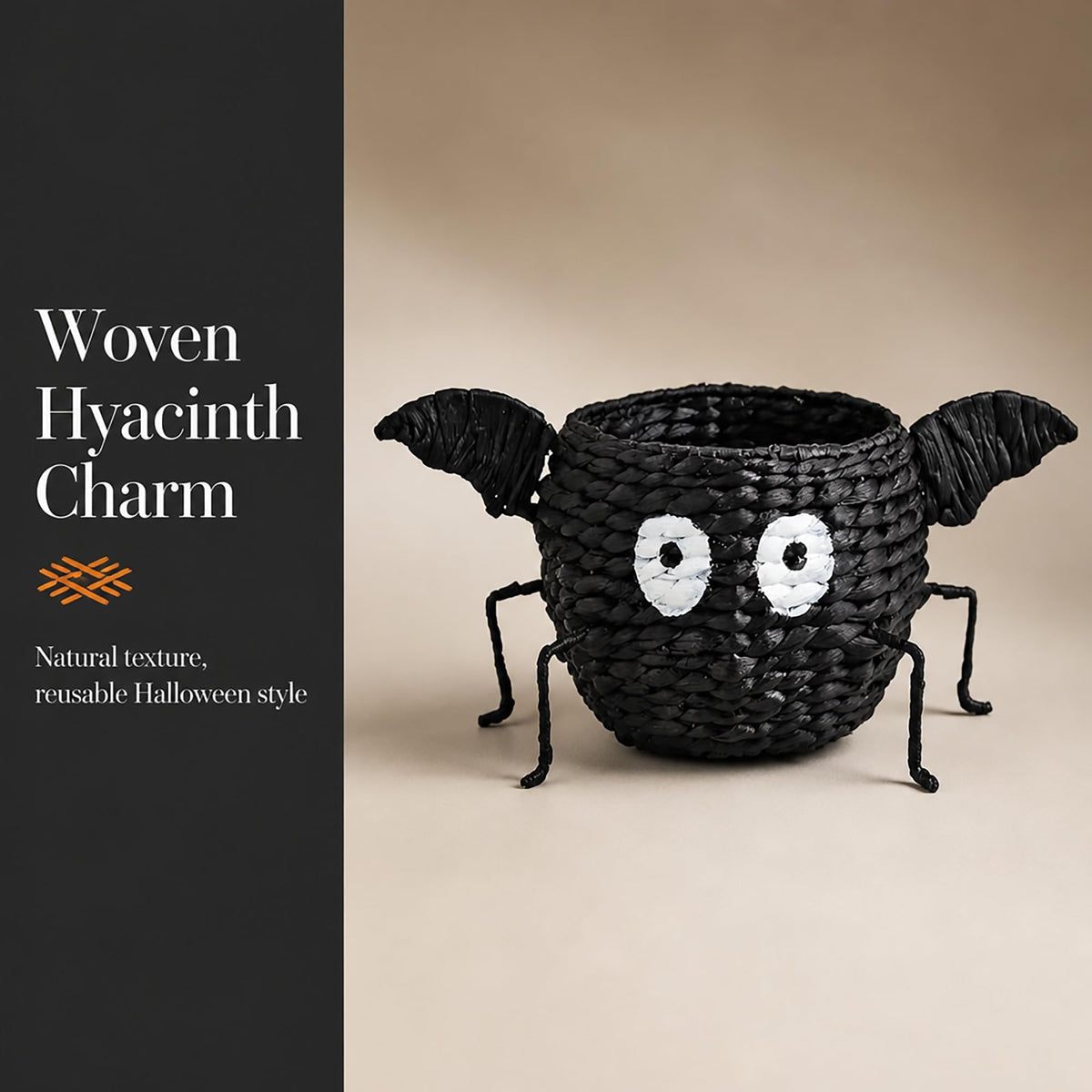 Mud Pie Halloween Bat Candy Bowl, Footed