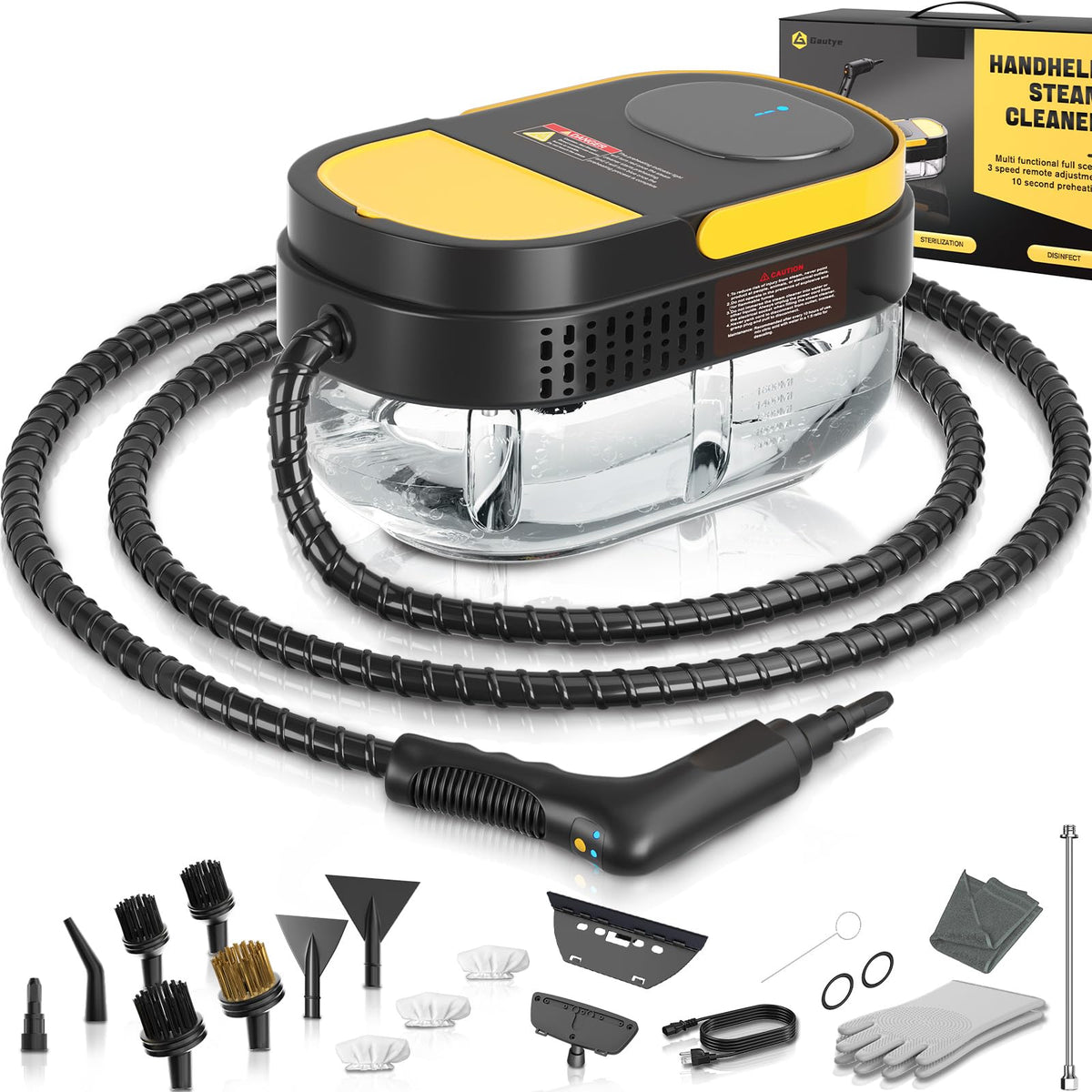 Gautye Steam Cleaner with 15 Accessories