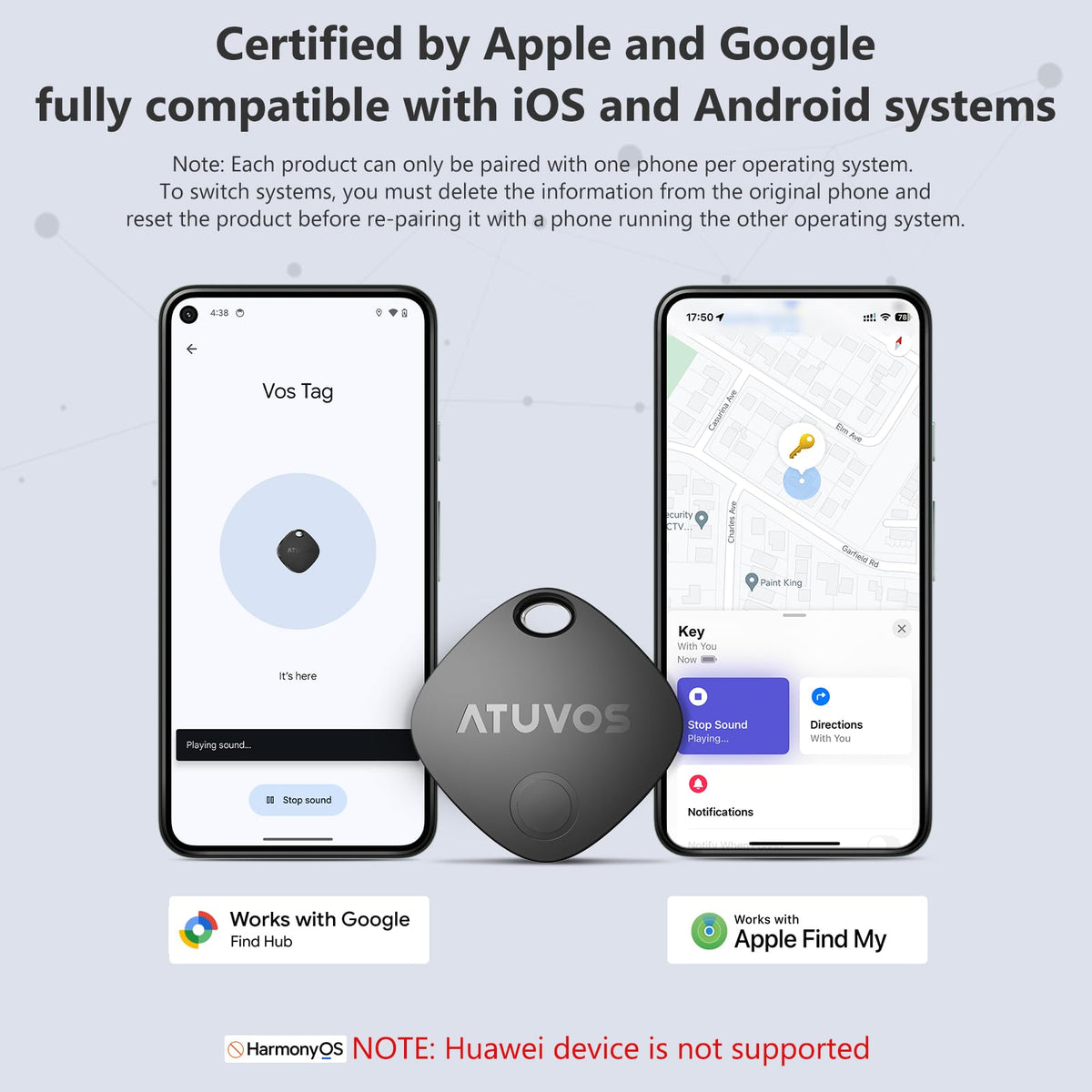 ATUVOS Air Tracker Smart Tags Pro, 4 Pack