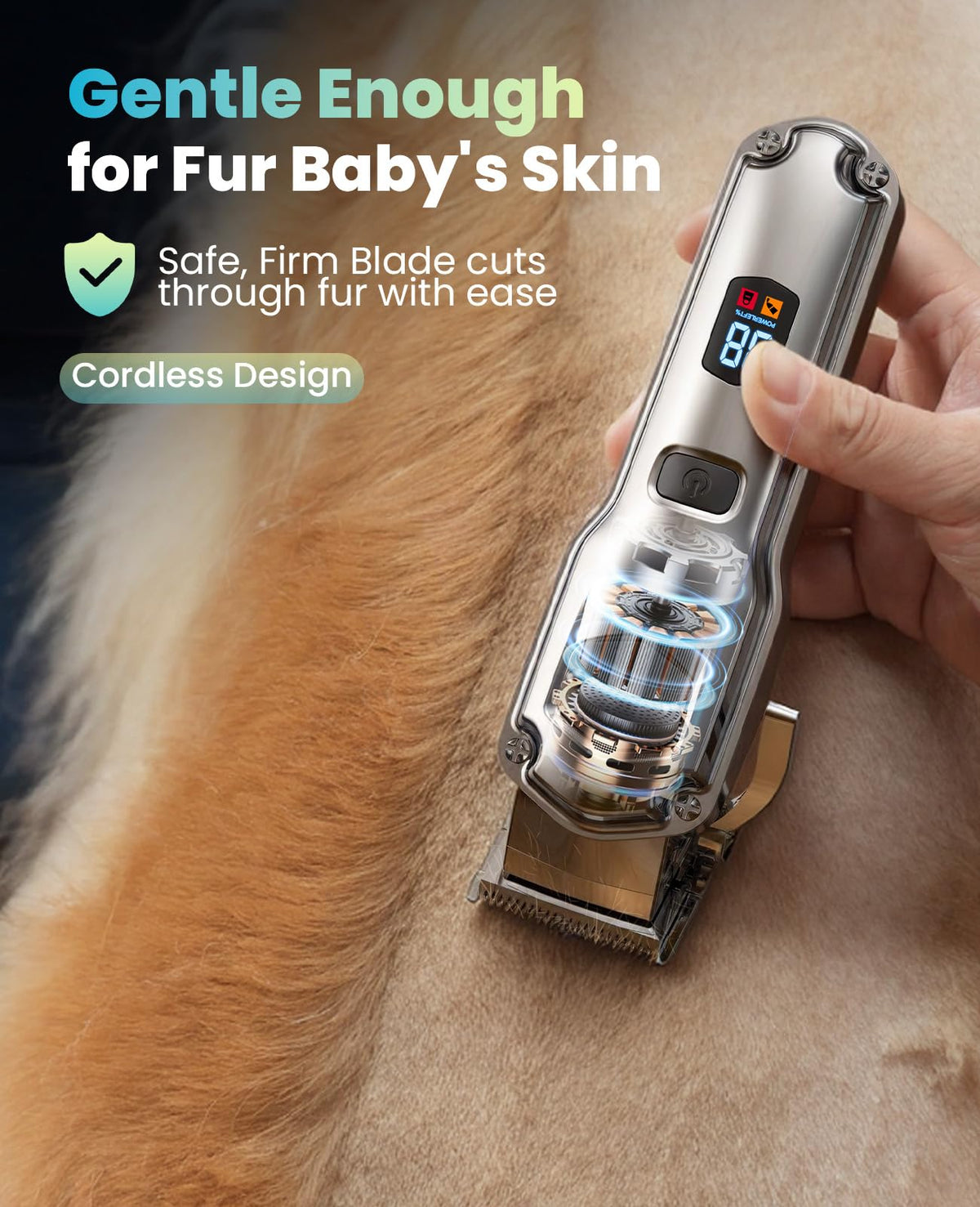 oneisall Cordless Dog Clippers for Thick Coats