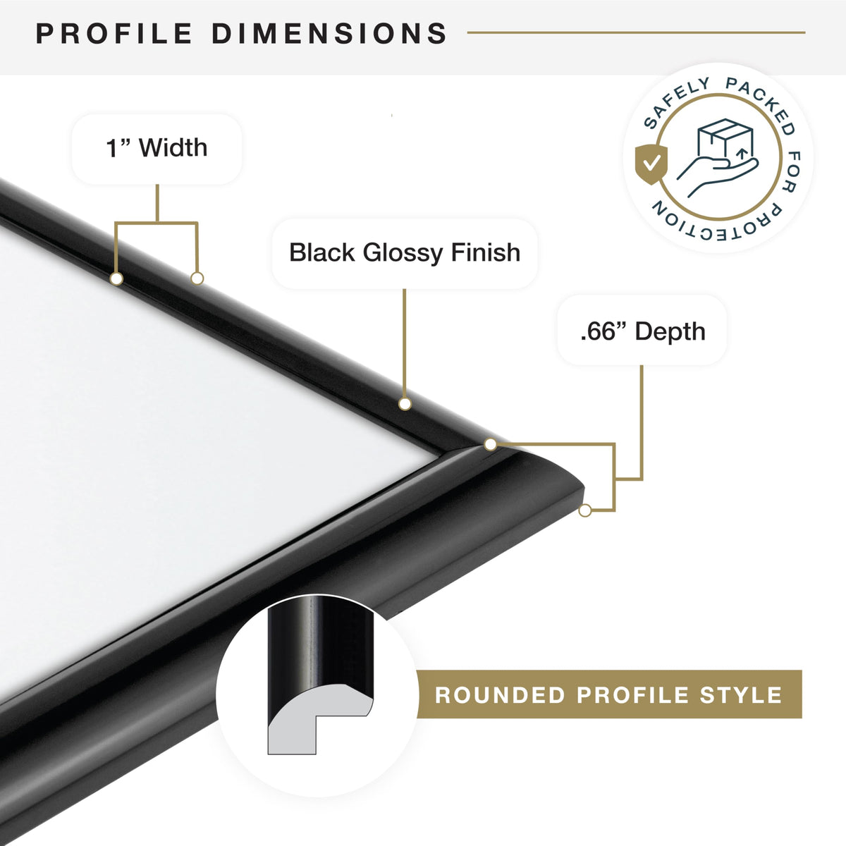 MCS 65549 Trendsetter Poster Frame, Black, 24 x 36-Inch