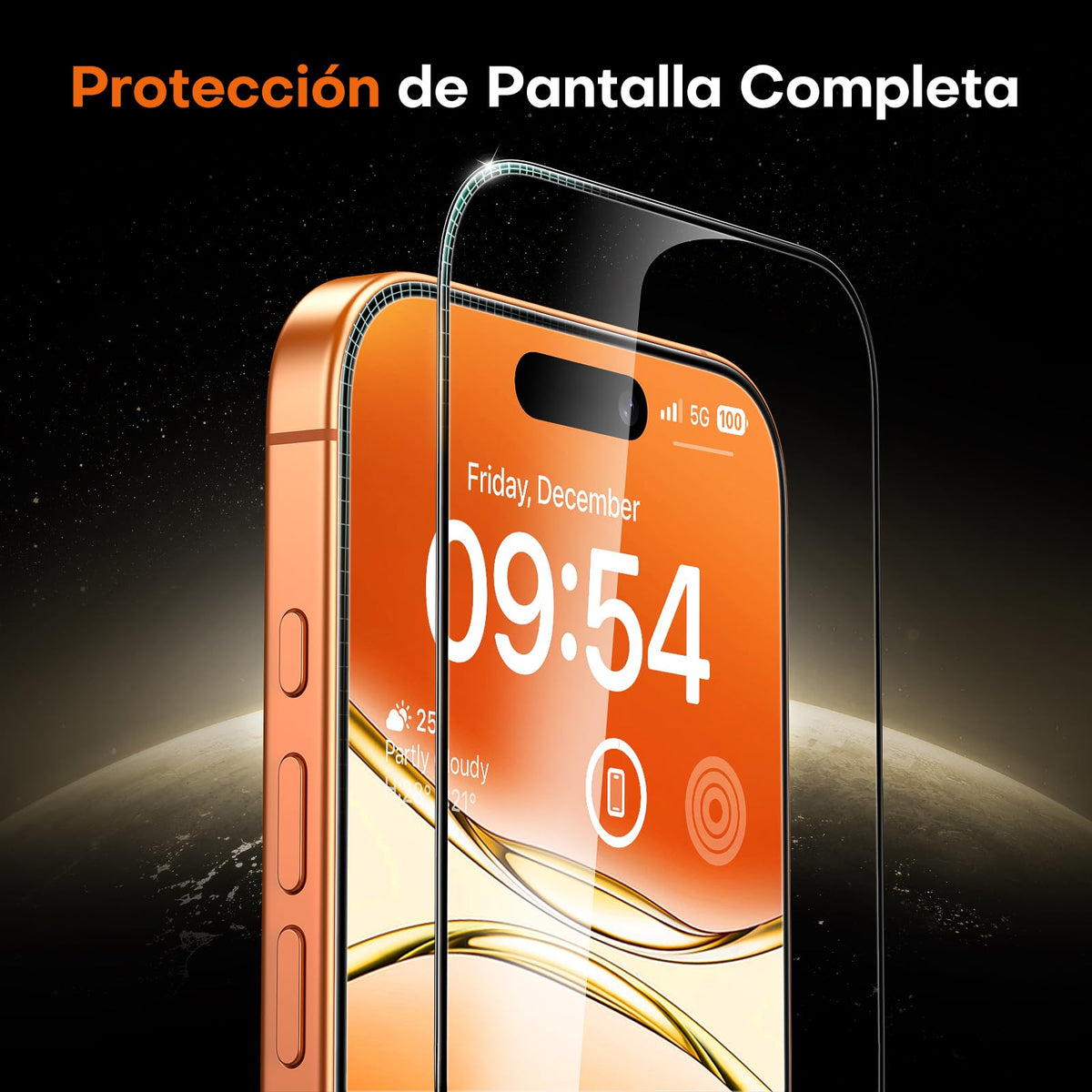 TOCOL Tempered Glass Screen Protector for iPhone 16 Pro Max, 2 Pack