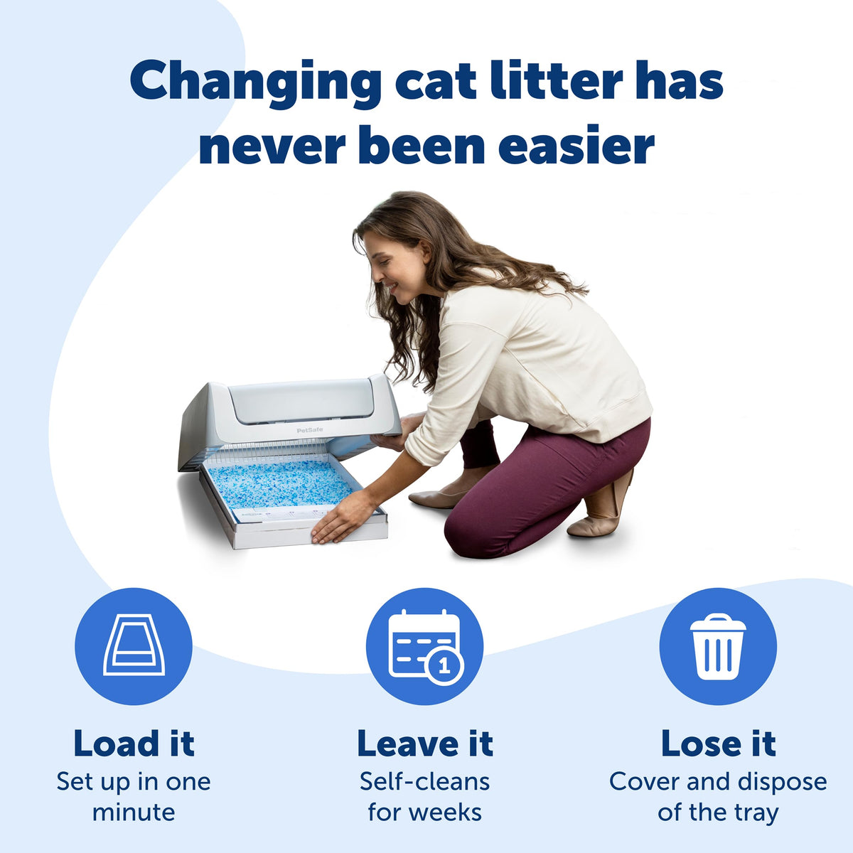 PetSafe ScoopFree Crystal Litter Tray Refills, Lavender, 3-Pack