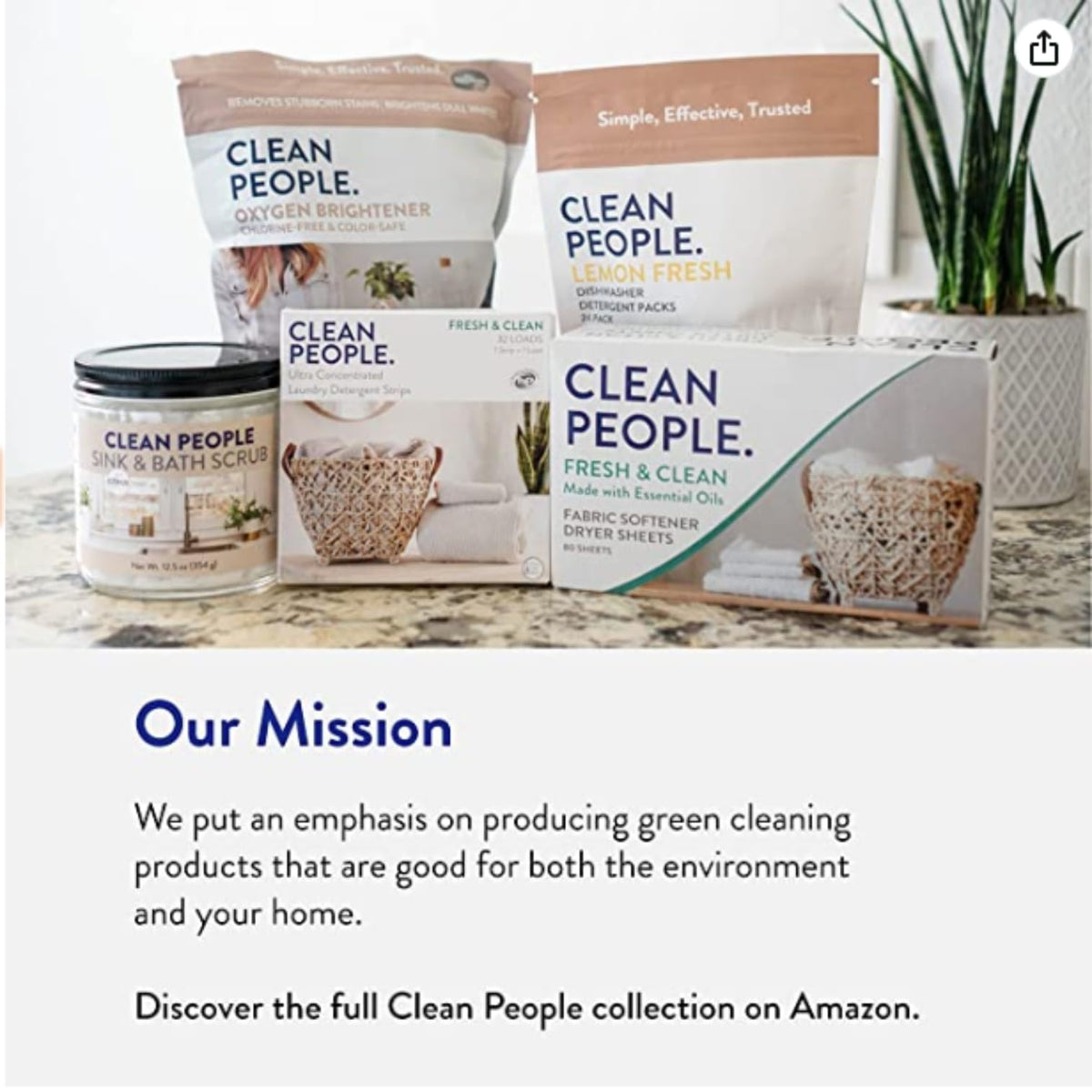 Clean People Laundry Detergent Sheets, Fragrance Free, 96 Pack