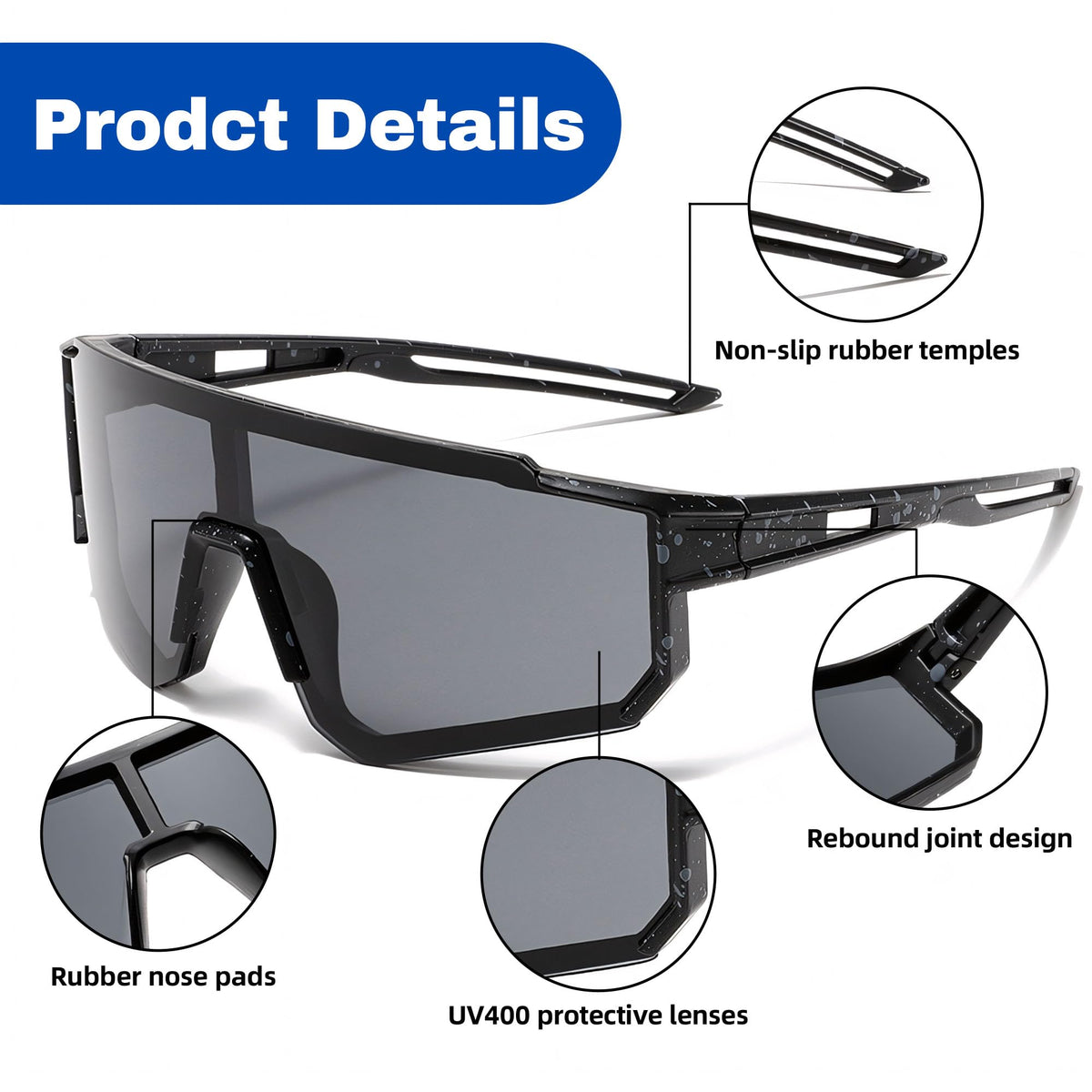 Kids' UV400 Sports Sunglasses (3 Pack)