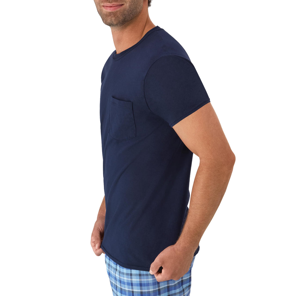 Hanes Men's Pocket Undershirt Pack, Crew Neck, Assorted, 6 Pack, XL