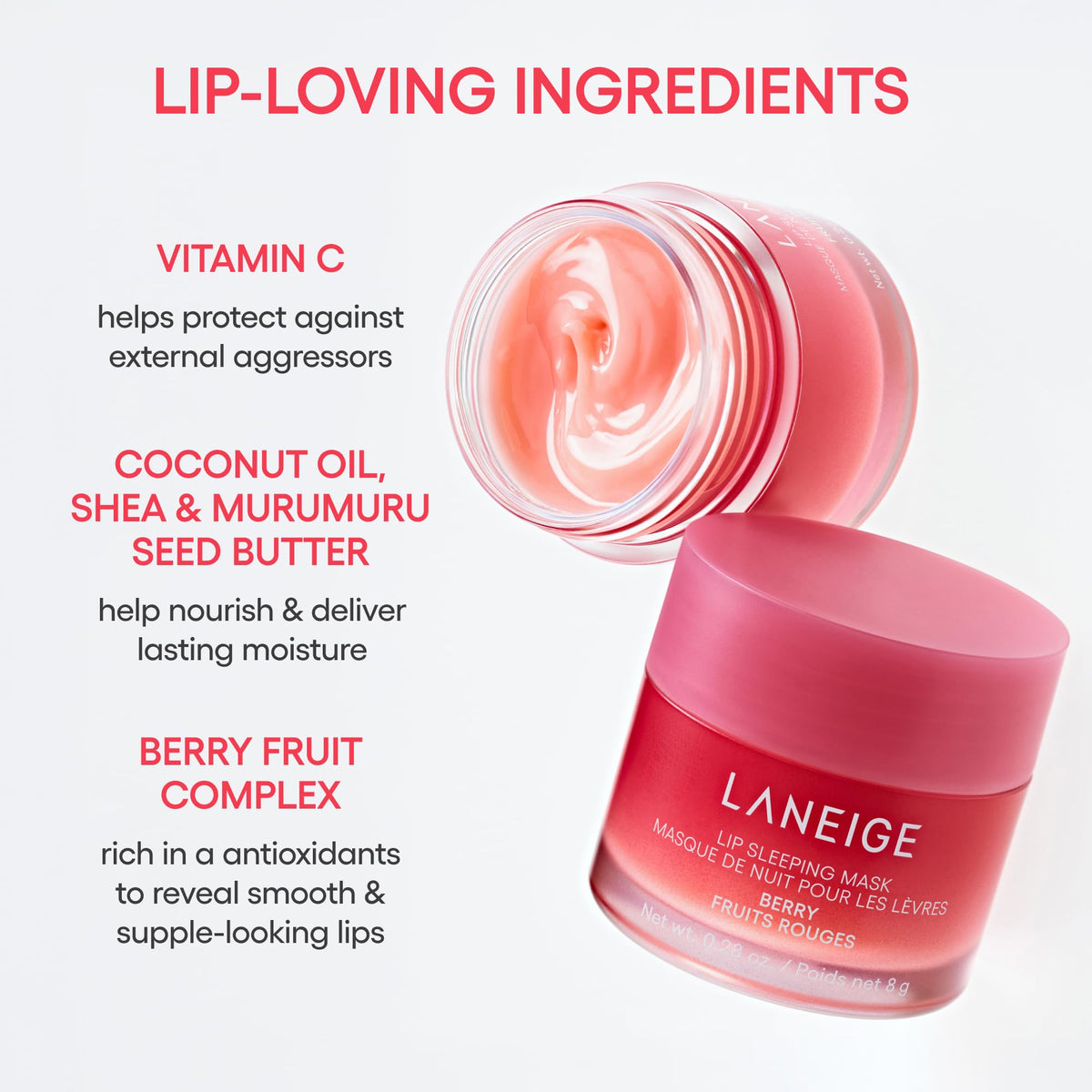 LANEIGE Lip Sleeping Mask, Berry