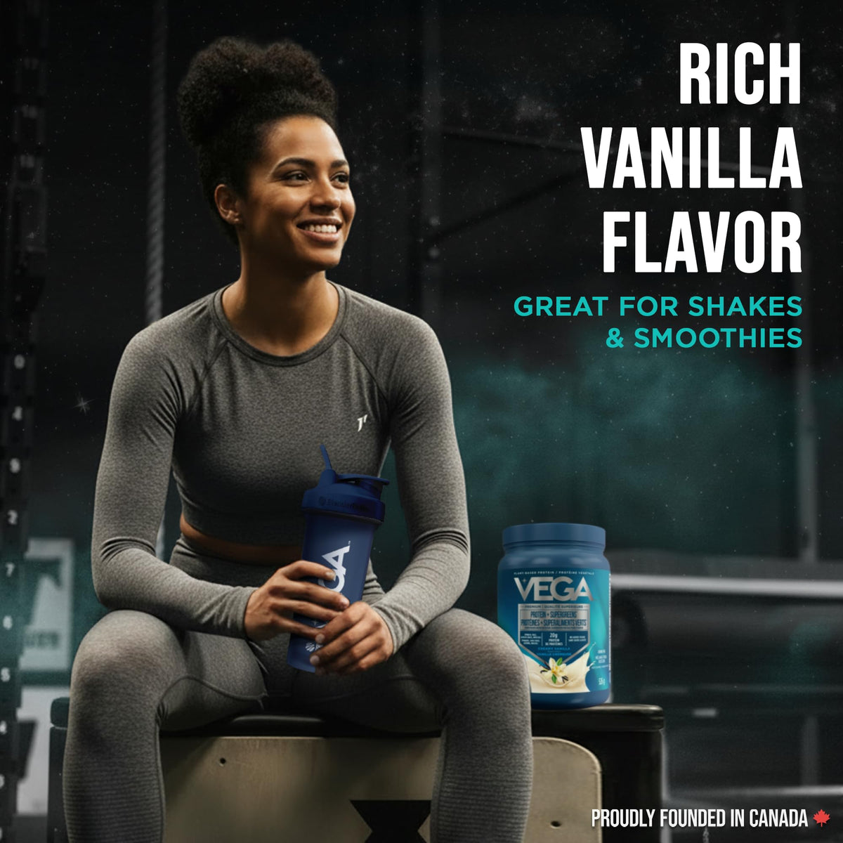 Vega Protein + Supergreens Plant-Based Protein, Vanilla, 526 g