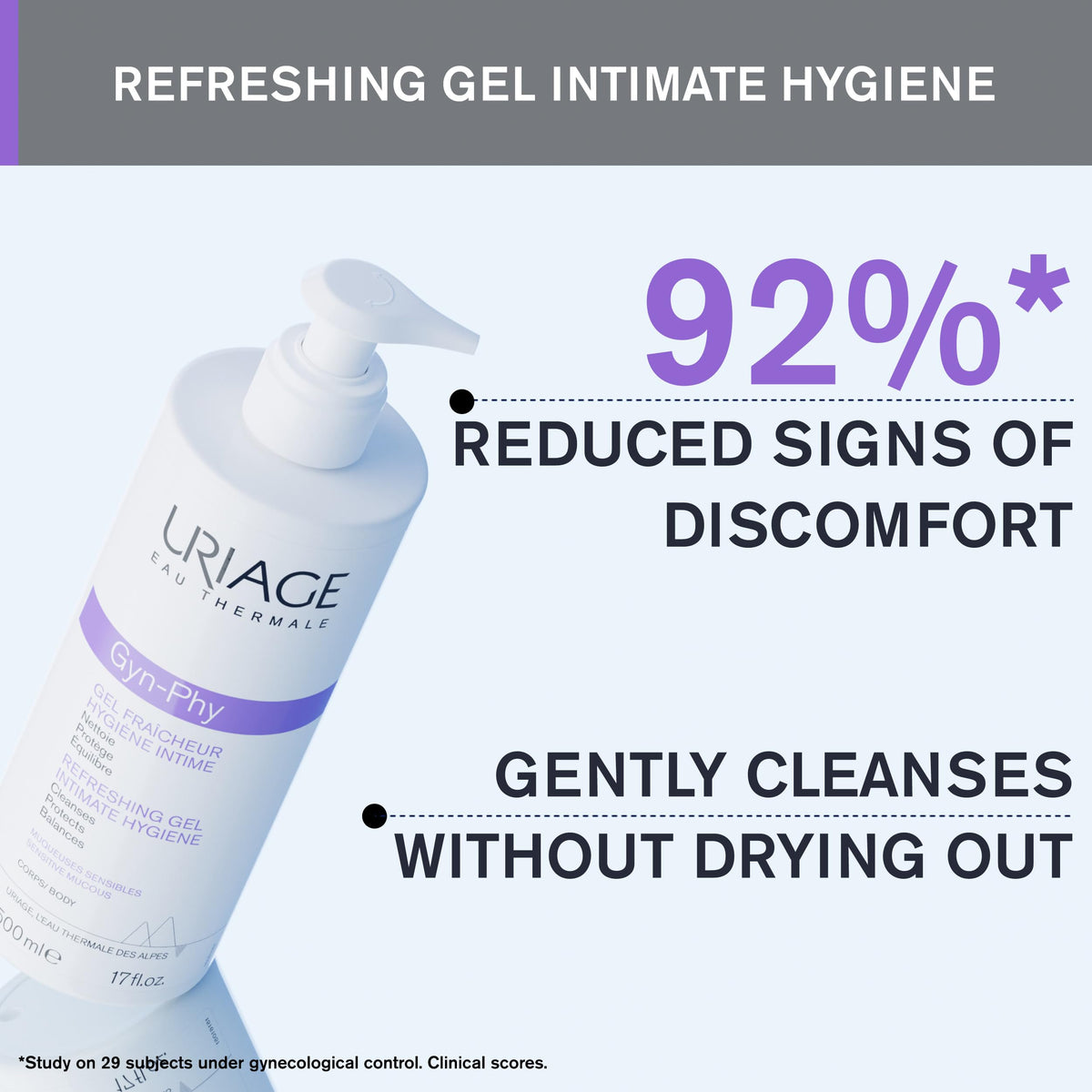 Uriage Gyn-Phy Refreshing Intimate Gel, 500ml