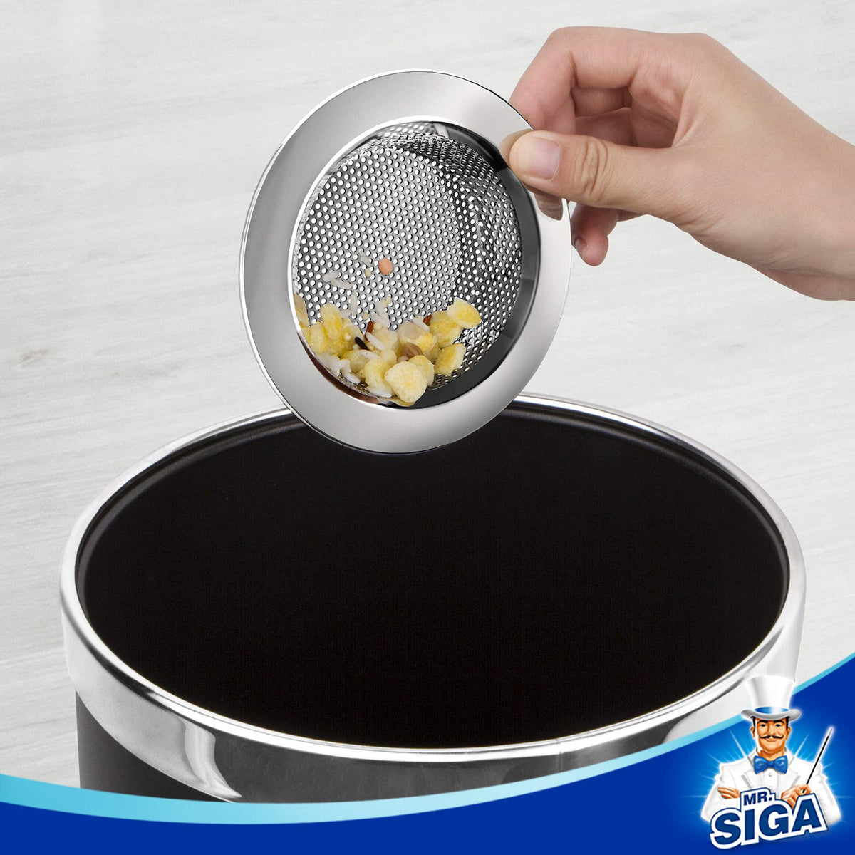 MR.SIGA Stainless Steel Kitchen Sink Strainer, 4.4" (3 Pack)