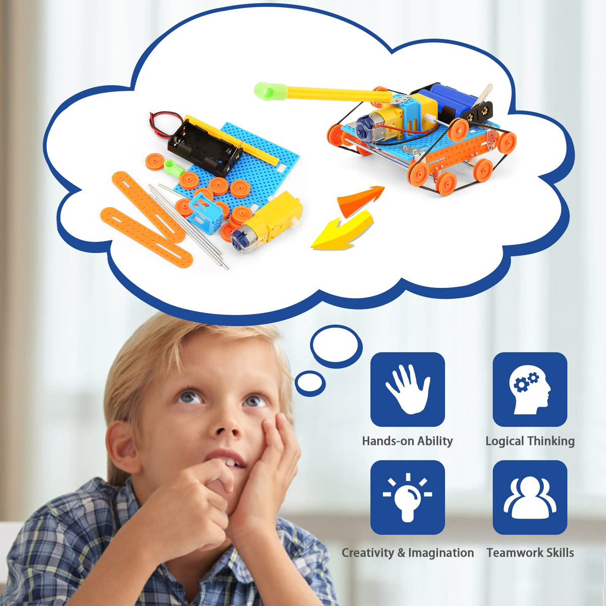 STEM Science Kit for Kids, Building Robot Car