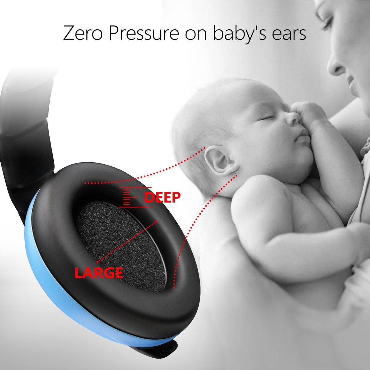 BBTKCARE Baby Ear Protection Headphones, 3 Months-3 Years, Blue