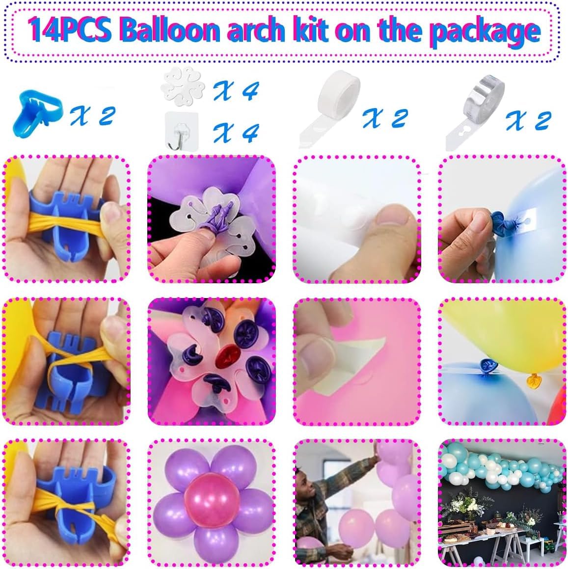 YEPVIE Portable Electric Balloon Pump with Arch Kit