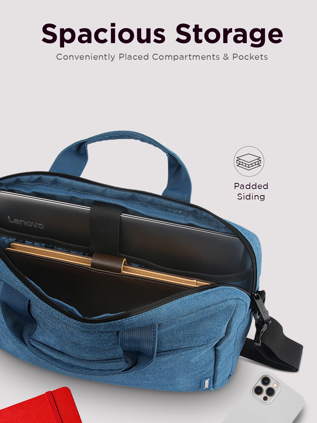 Lenovo T210 Laptop Carrying Case, 15.6-Inch, GX40Q17230, Blue