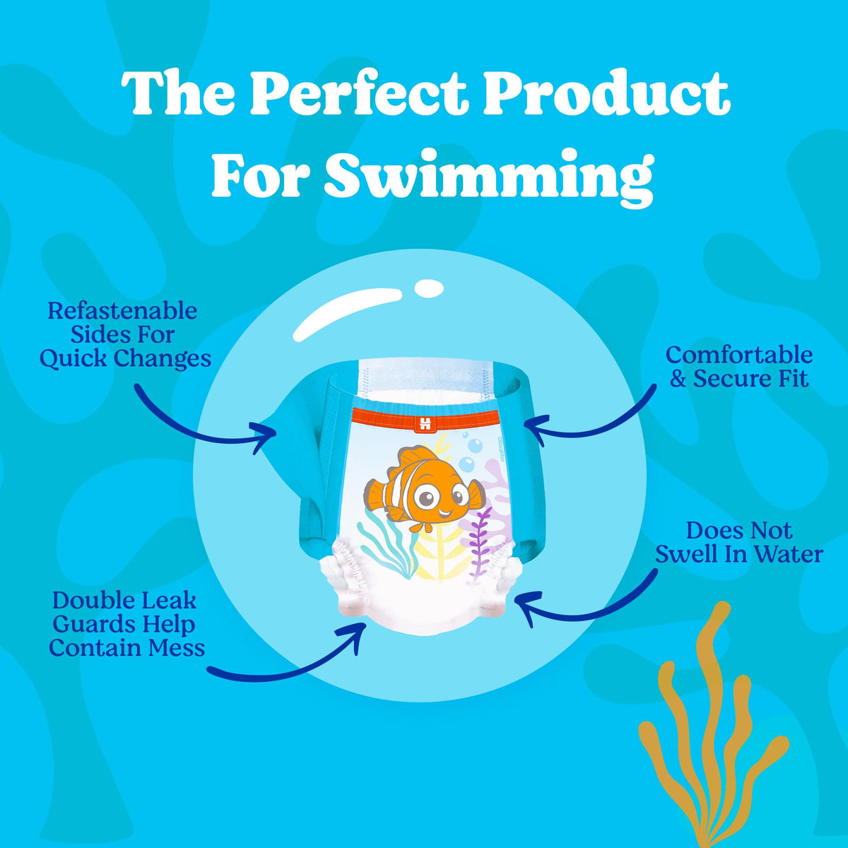 Huggies Little Swimmers Swim Diapers, Size 4 Medium, 36 Count
