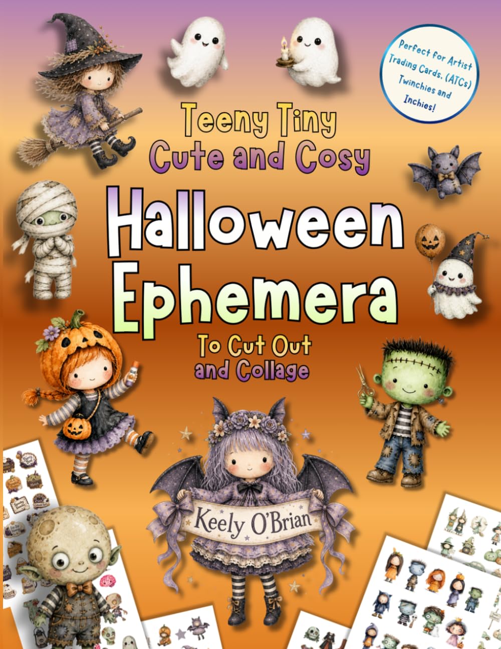 Teeny Tiny Cute and Cosy Halloween Ephemera To Cut Out and Collage