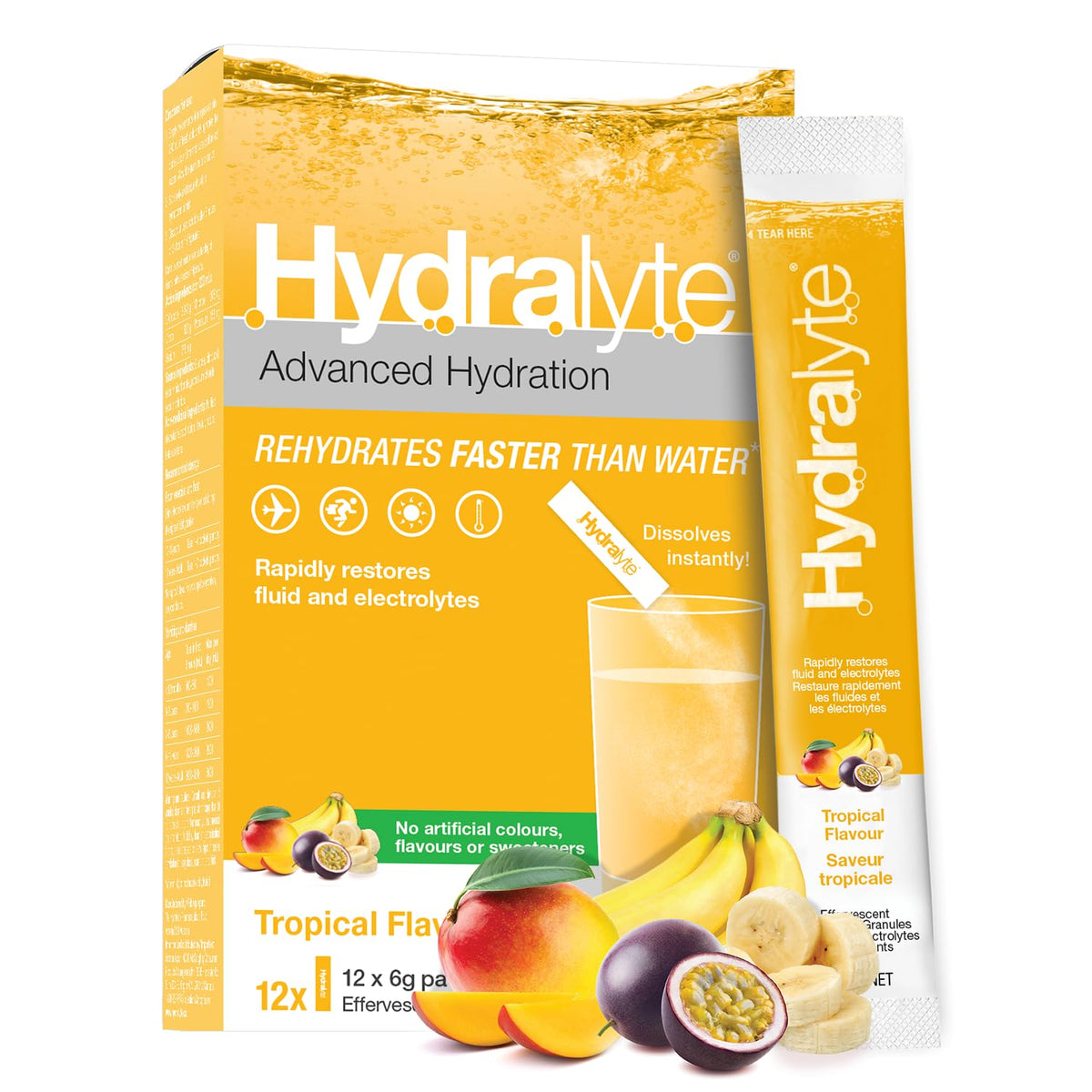 HydraLyte Electrolyte Powder, Tropical, 12 Servings