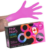 FRAMAR Pink Nitrile Disposable Gloves, Small