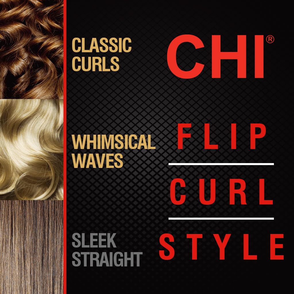 CHI Original Digital Ceramic Hairstyling Iron, 1 Inch, Piano Black