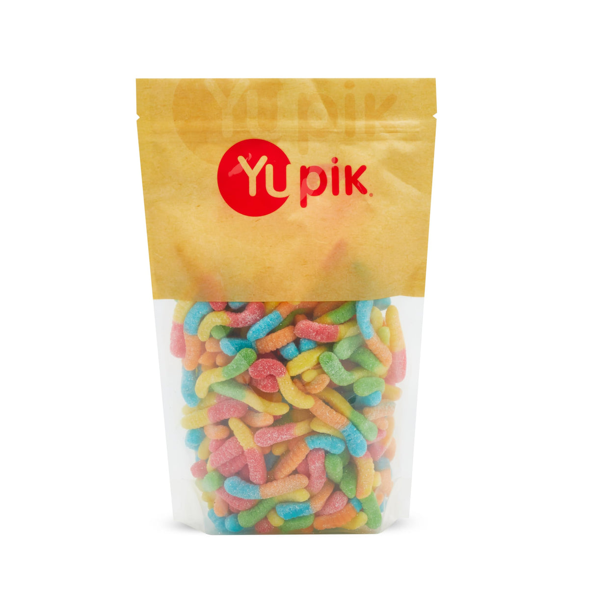 Yupik Sour Gummy Neon Worms, 1 kg
