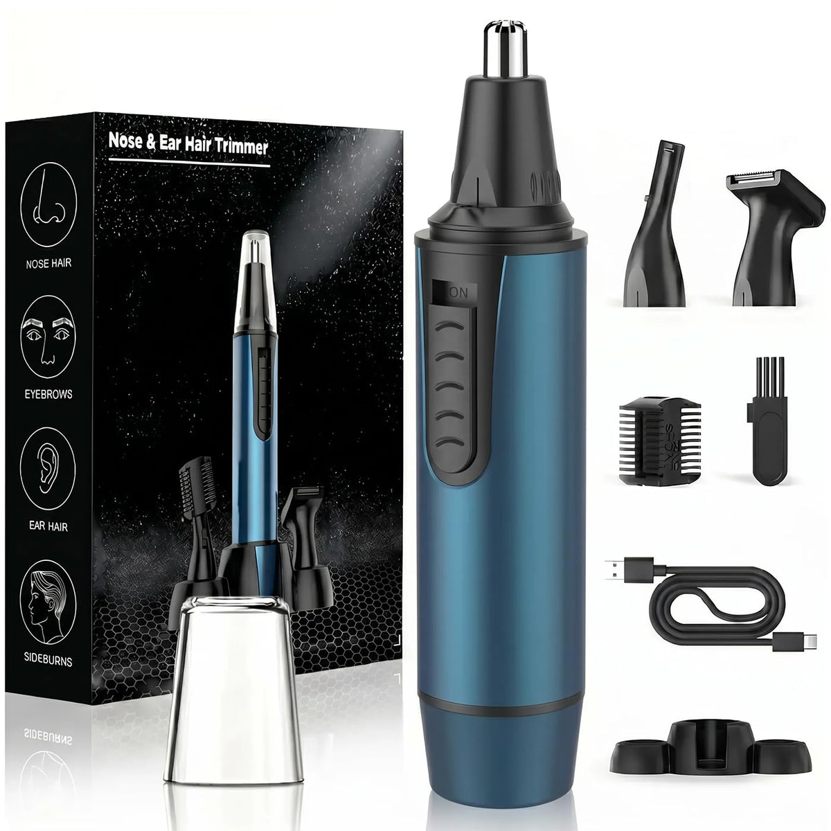 Rechargeable Ear and Nose Hair Trimmer, Waterproof