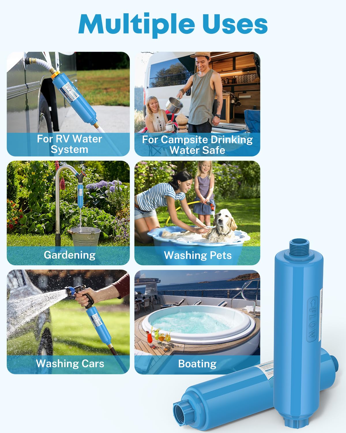 Kohree RV Water Filter, NSF Certified, 2-Pack