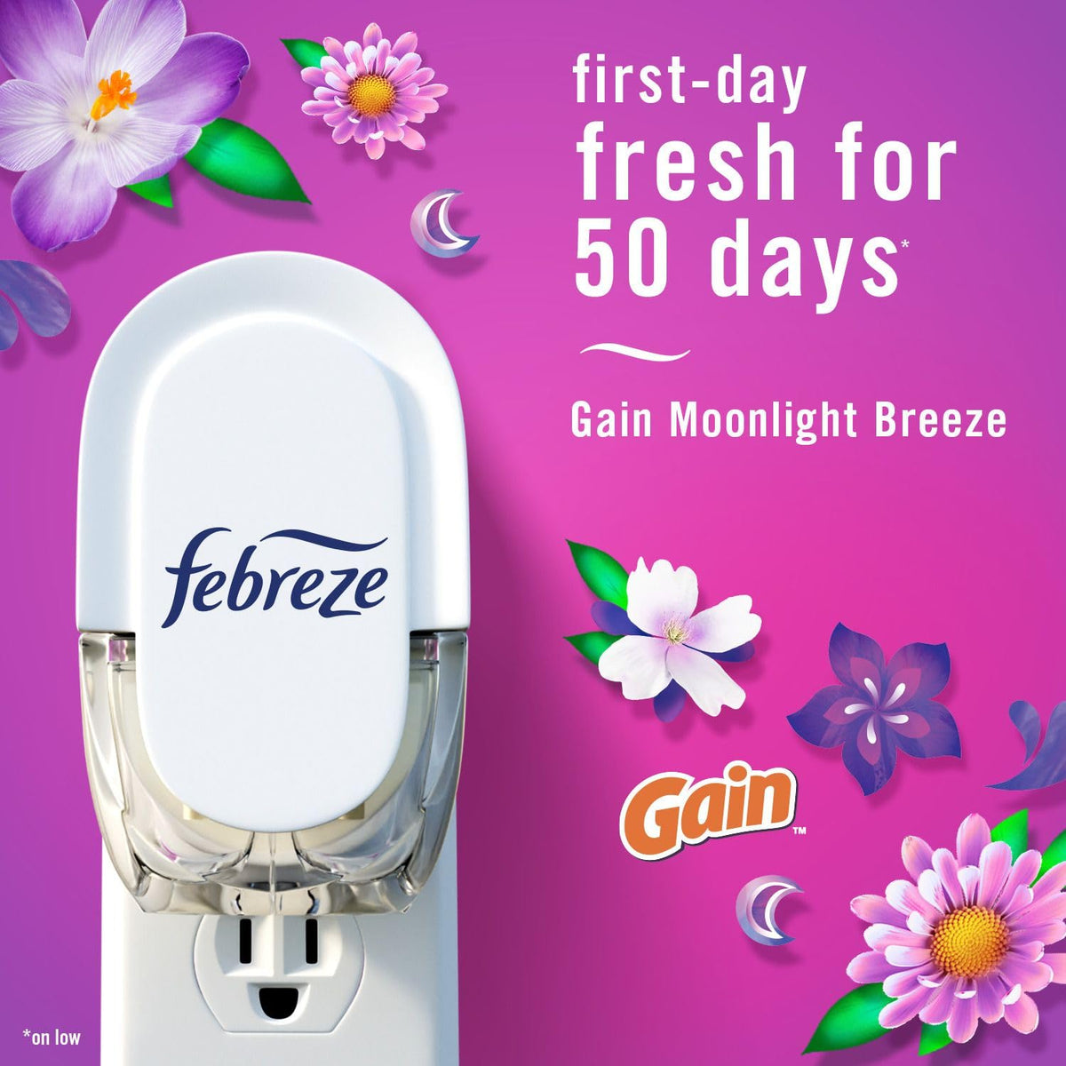 Febreze Plug In Scented Oil Refills, Gain Scents, 4 Count