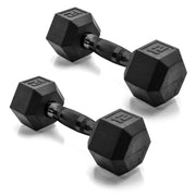 CAP Barbell 12 LB Coated Hex Dumbbell Pair, Black Handle