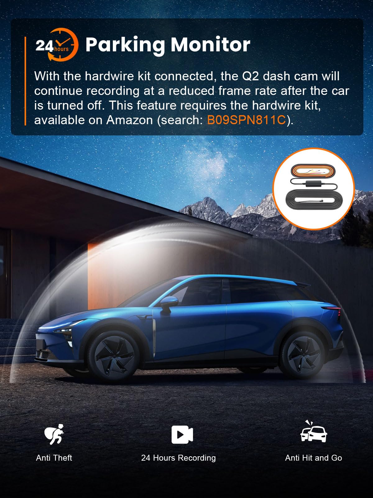 galphi 4K Front Dash Cam with 5G WiFi & 32 GB Card