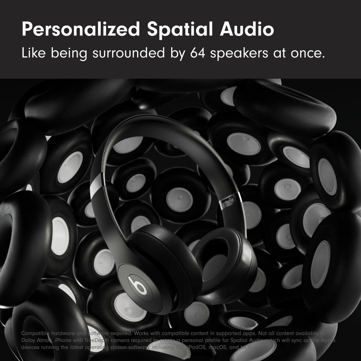 Beats Solo 4 Wireless On-Ear Headphones, Matte Black