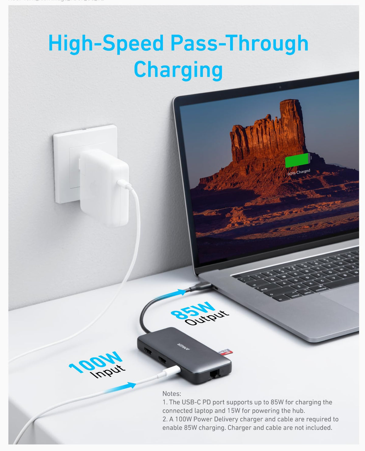 Anker 8-in-1 USB C Docking Station, Dual HDMI, 85W PD