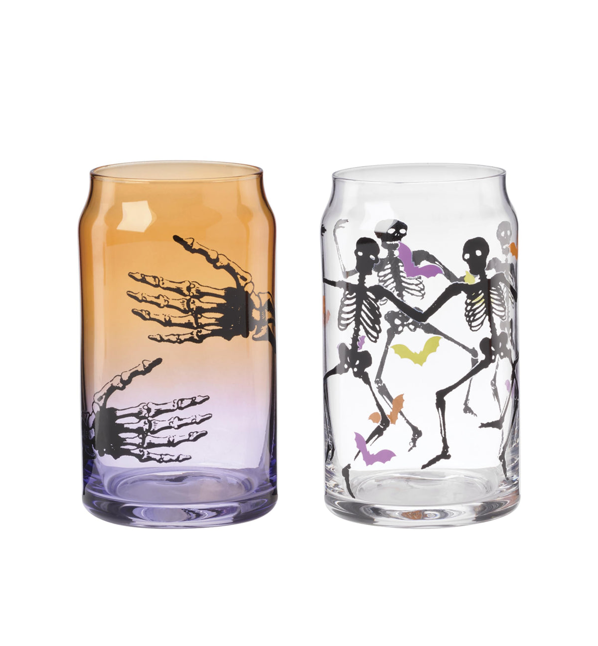 Cambridge Halloween Harvest Can Cooler Glasses, Set of 12
