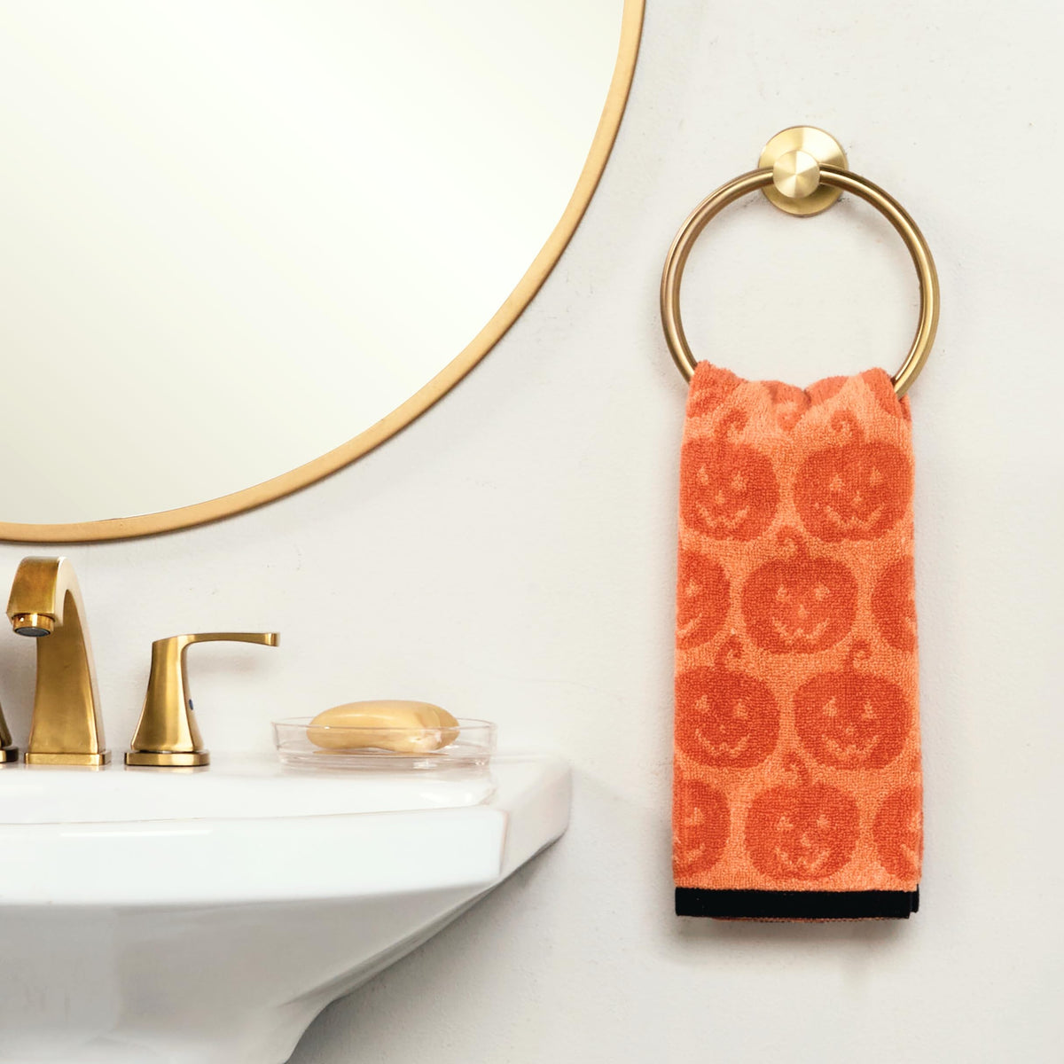SKL Home Jack O Lantern Hand Towel Set, 2 Pc