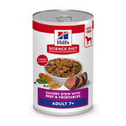 Hill's Science Diet Adult 7+ Beef & Vegetables Stew, 12.8 oz (12 Cans)