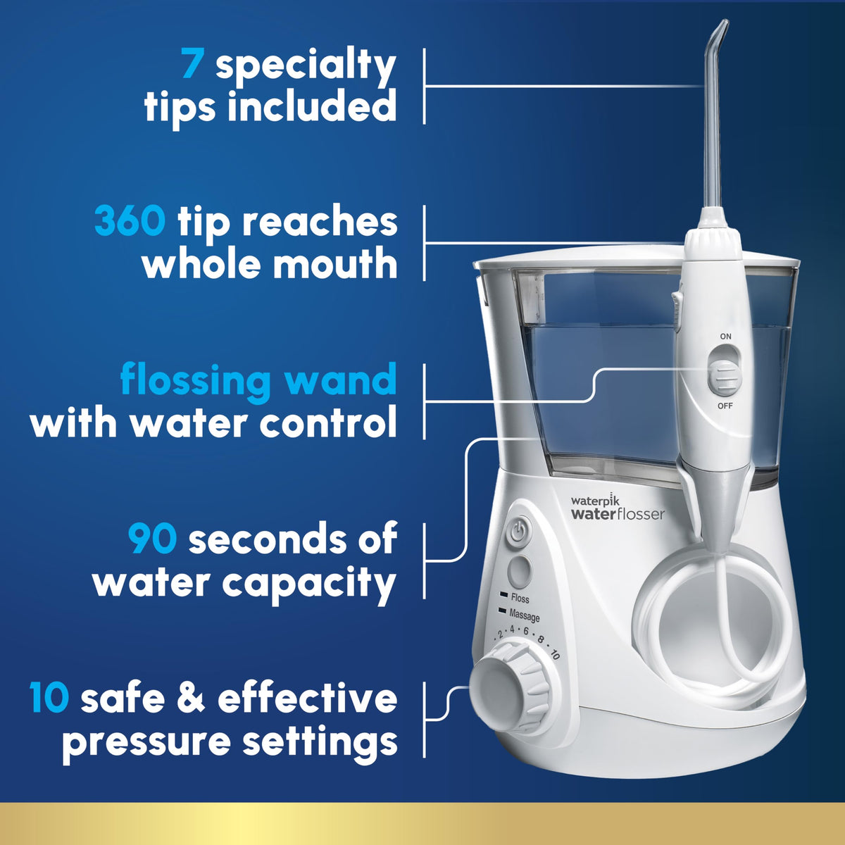 Waterpik Aquarius Water Flosser, White, WP-660