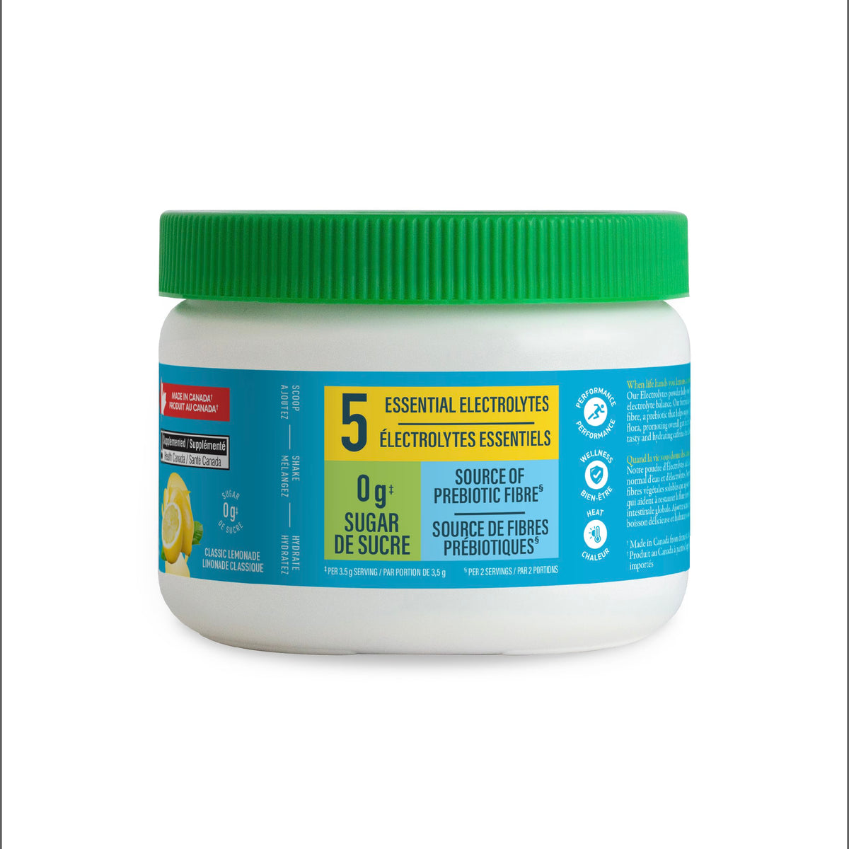 Organika Electrolytes Powder, Classic Lemonade, 210 g