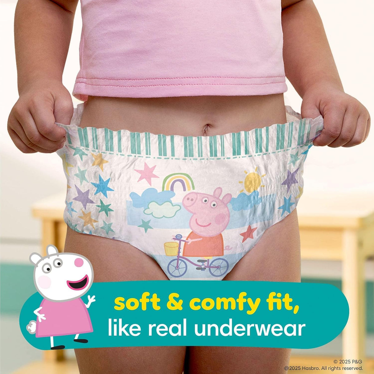 Pampers Easy Ups Training Pants, Size 5 (3T-4T), 124 Count