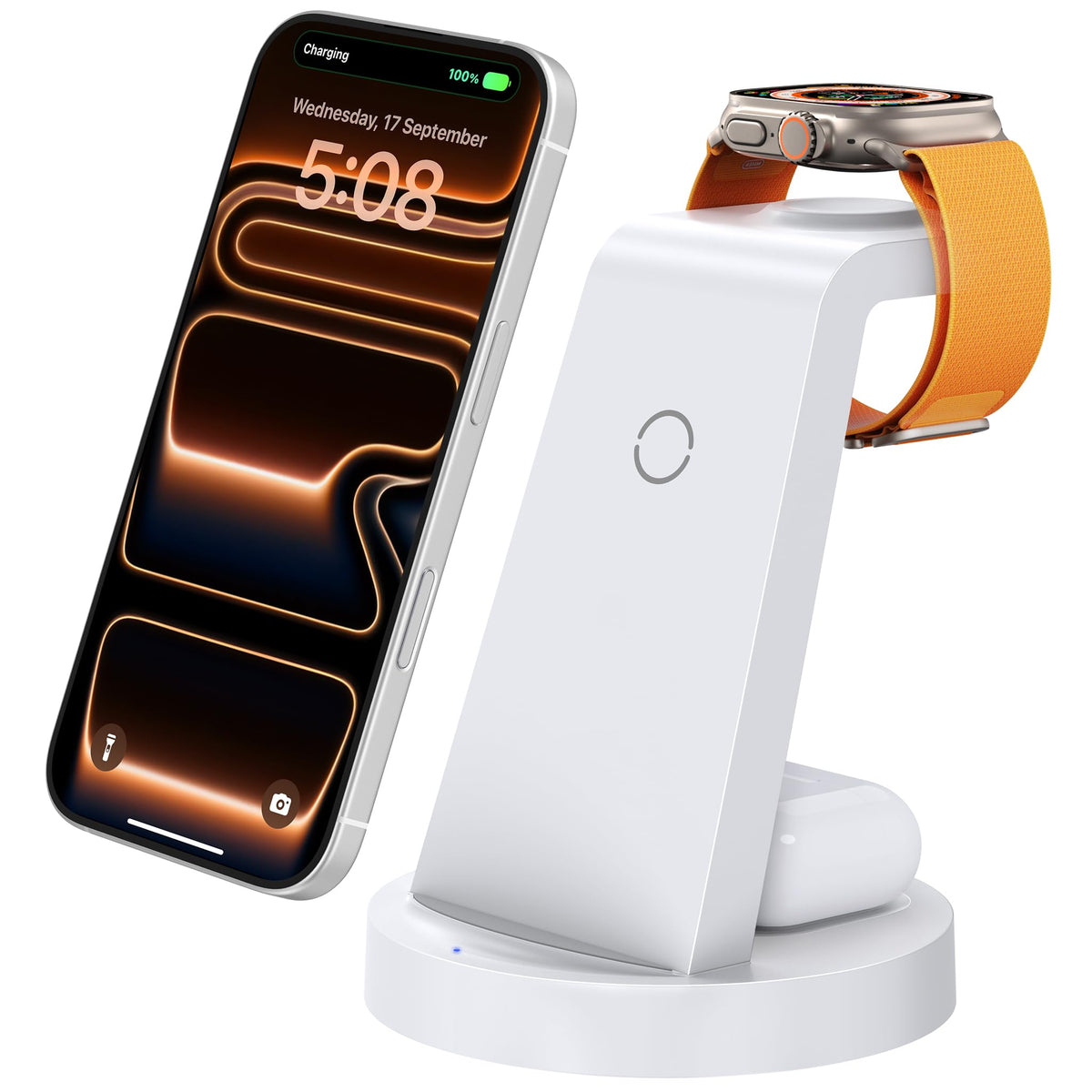 Anlmz 3 in 1 Wireless Charging Station for iPhone and Apple Watch
