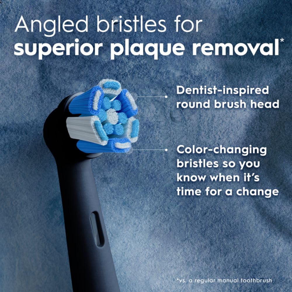Oral-B iO Brush Heads, Black, 4 Ultimate Clean + 1 Gentle Care