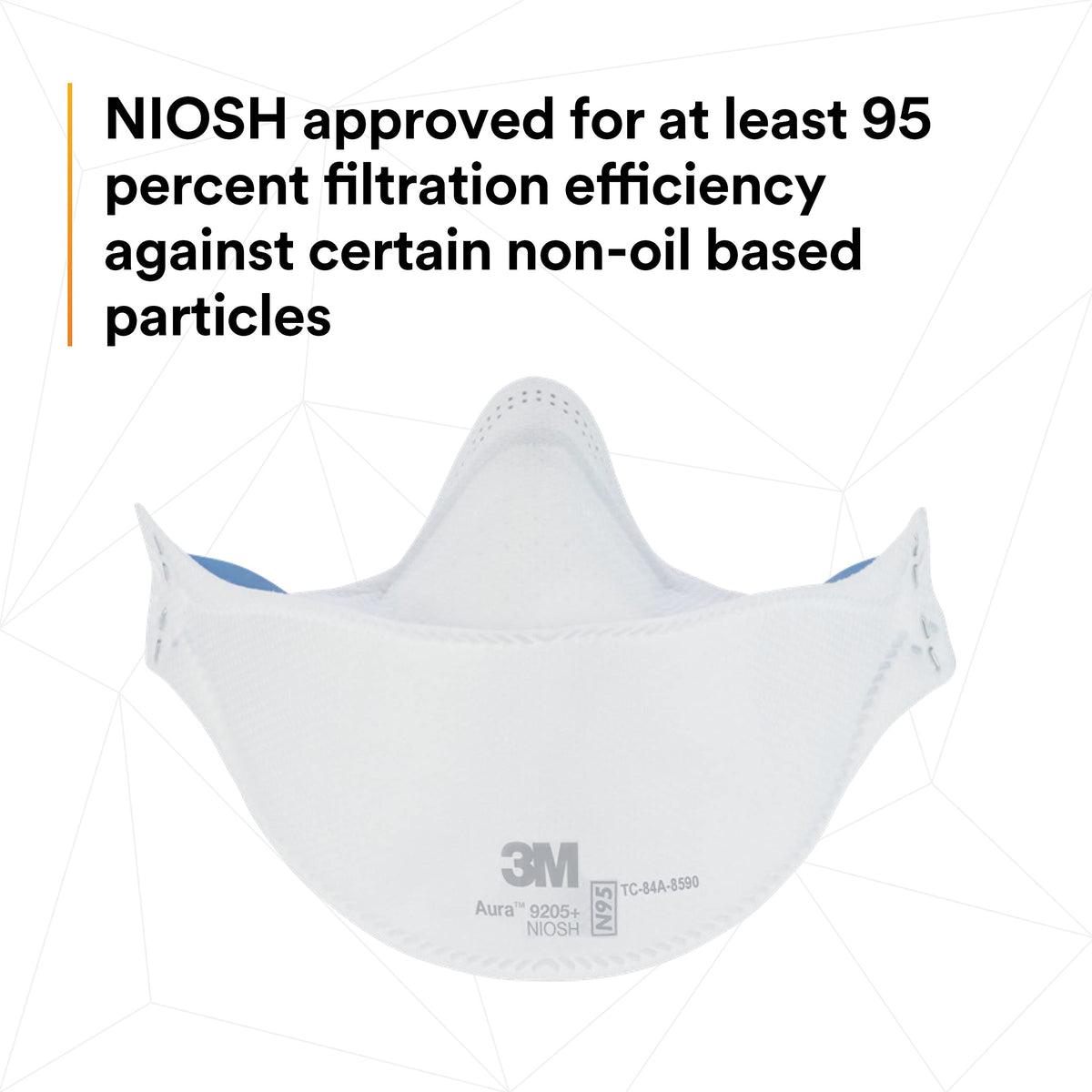 3M Aura 9205+ N95 Particulate Respirator, 20 Pack