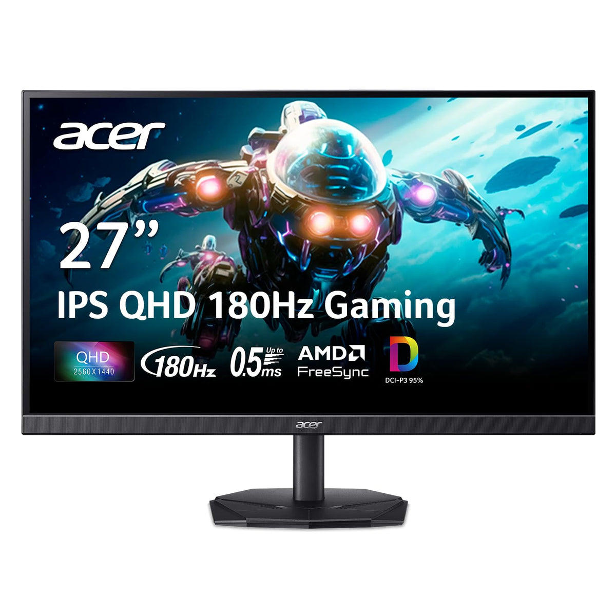 Acer Nitro 27 in WQHD IPS Gaming Monitor, 180 Hz, KG271U N3bmiipx