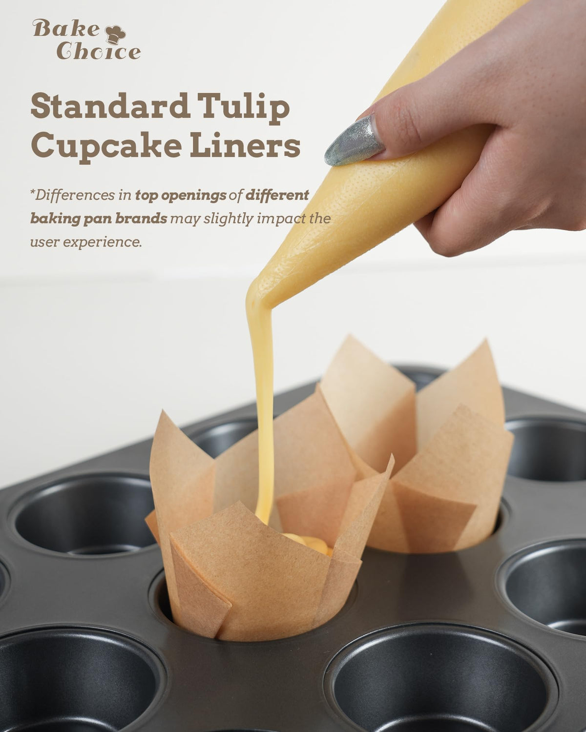 Bake Choice Natural Tulip Cupcake Liners, 200 Count