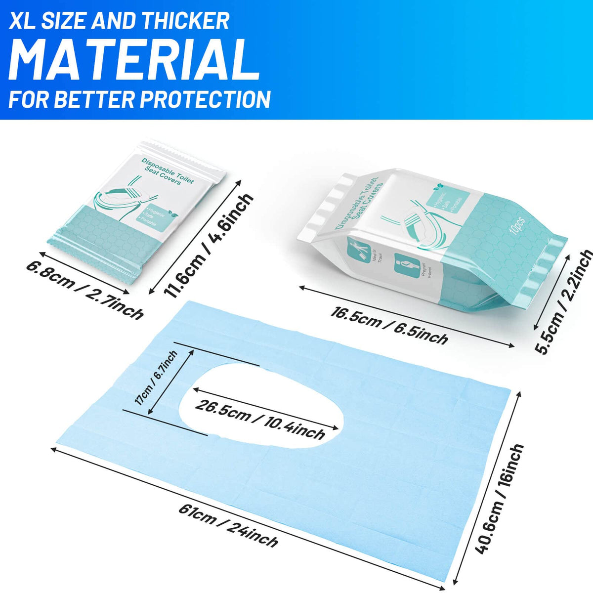 50 Pack Toilet Seat Covers Disposable