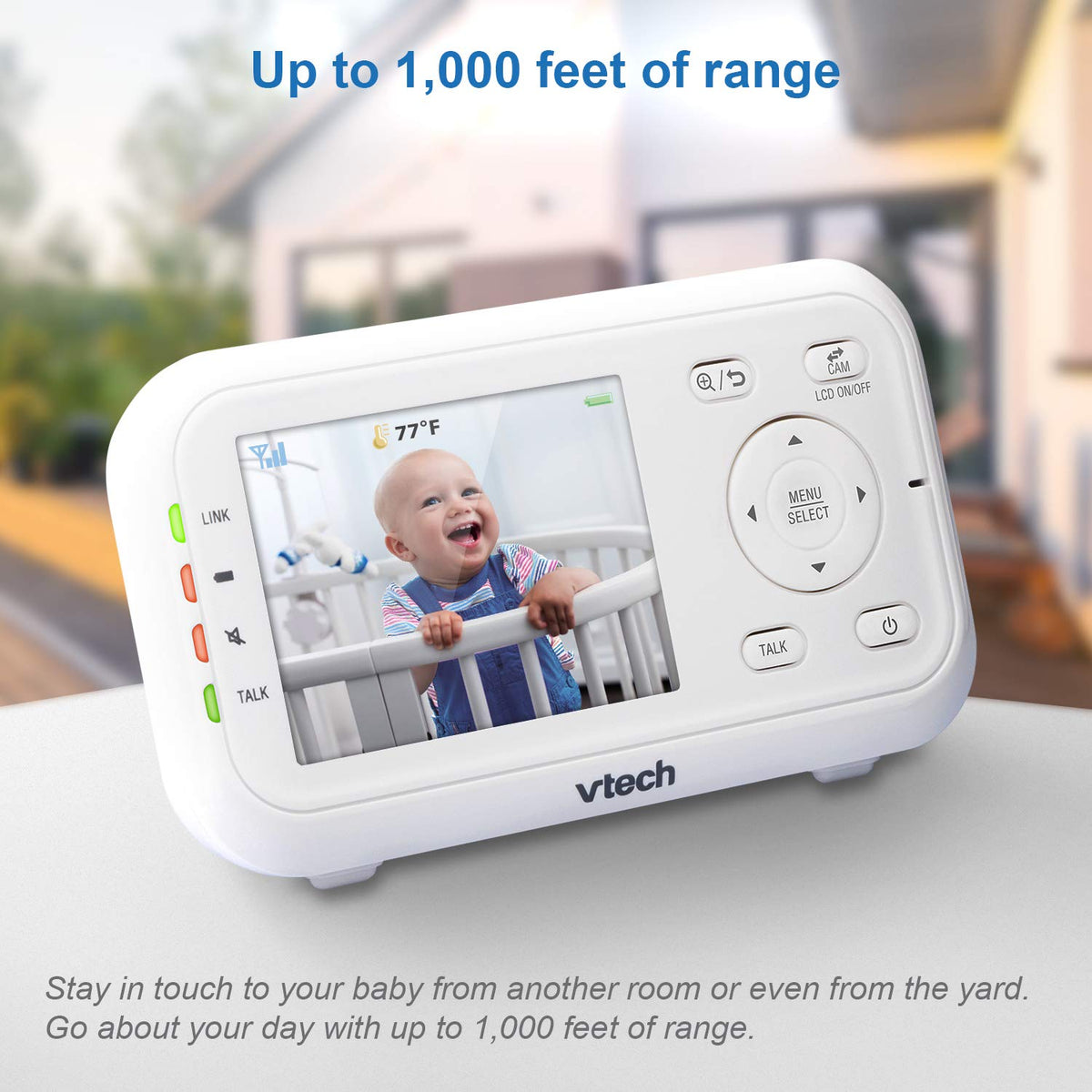 VTech VM3252-2 Digital Video Baby Monitor, 2.8 Inch, 2 Cameras, White
