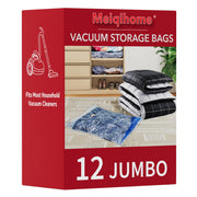MEIQIHOME Jumbo Vacuum Storage Bags, 12 Pack