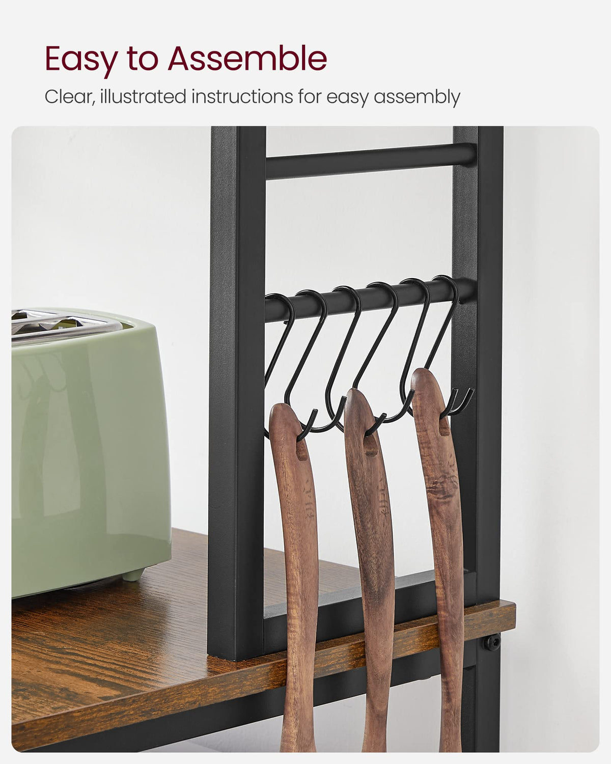 VASAGLE Coffee Bar Baker's Rack, 6-Tier, 15.7 x 23.6 x 65.7 Inches