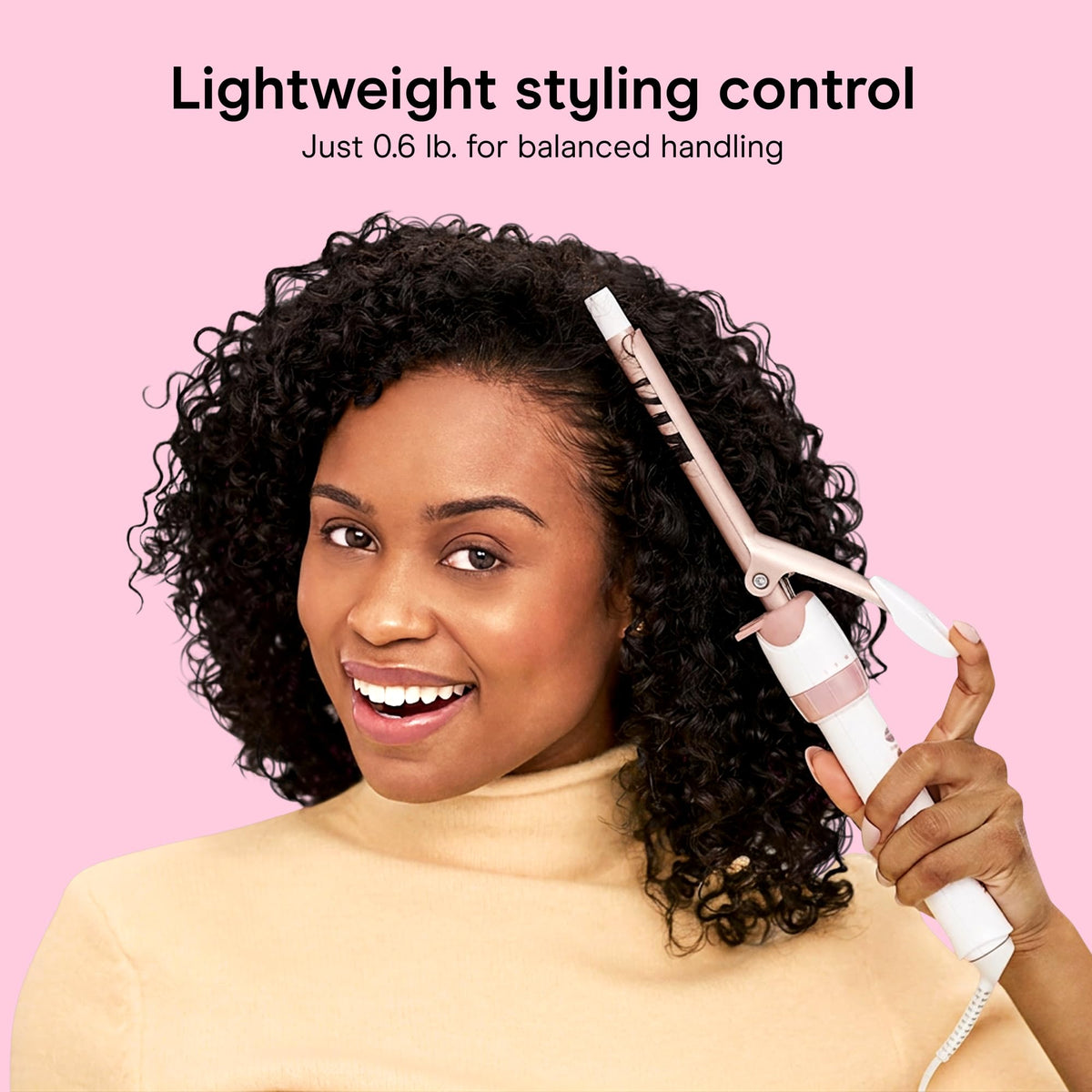 Conair Double Ceramic Curling Iron, 1/2-Inch, White/Rose Gold